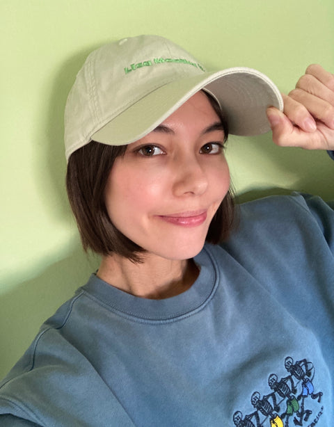 Organic Cotton Dad Hat - Lisa Monika YK Embroidery (Black/Oyster)